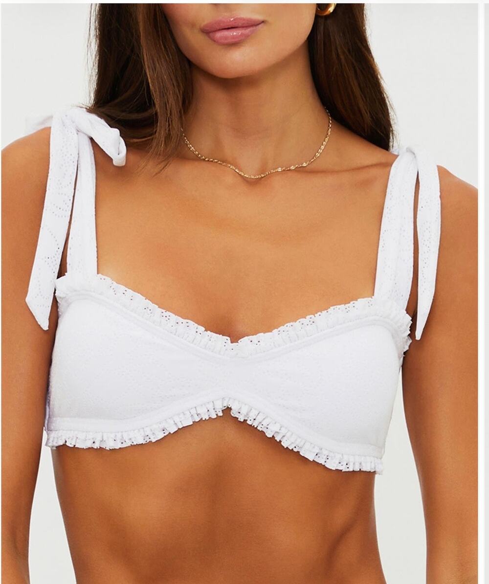 Stunning Beach Riot Taryn Ruffle Eyelet Bikini Top - New!